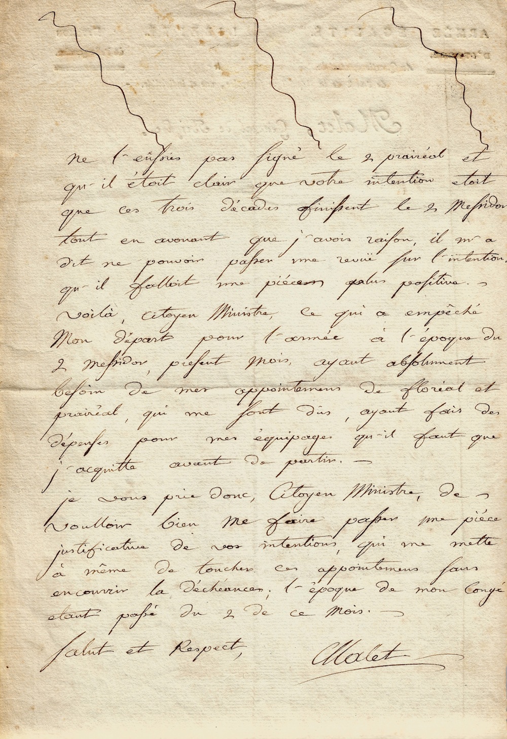lettre signée