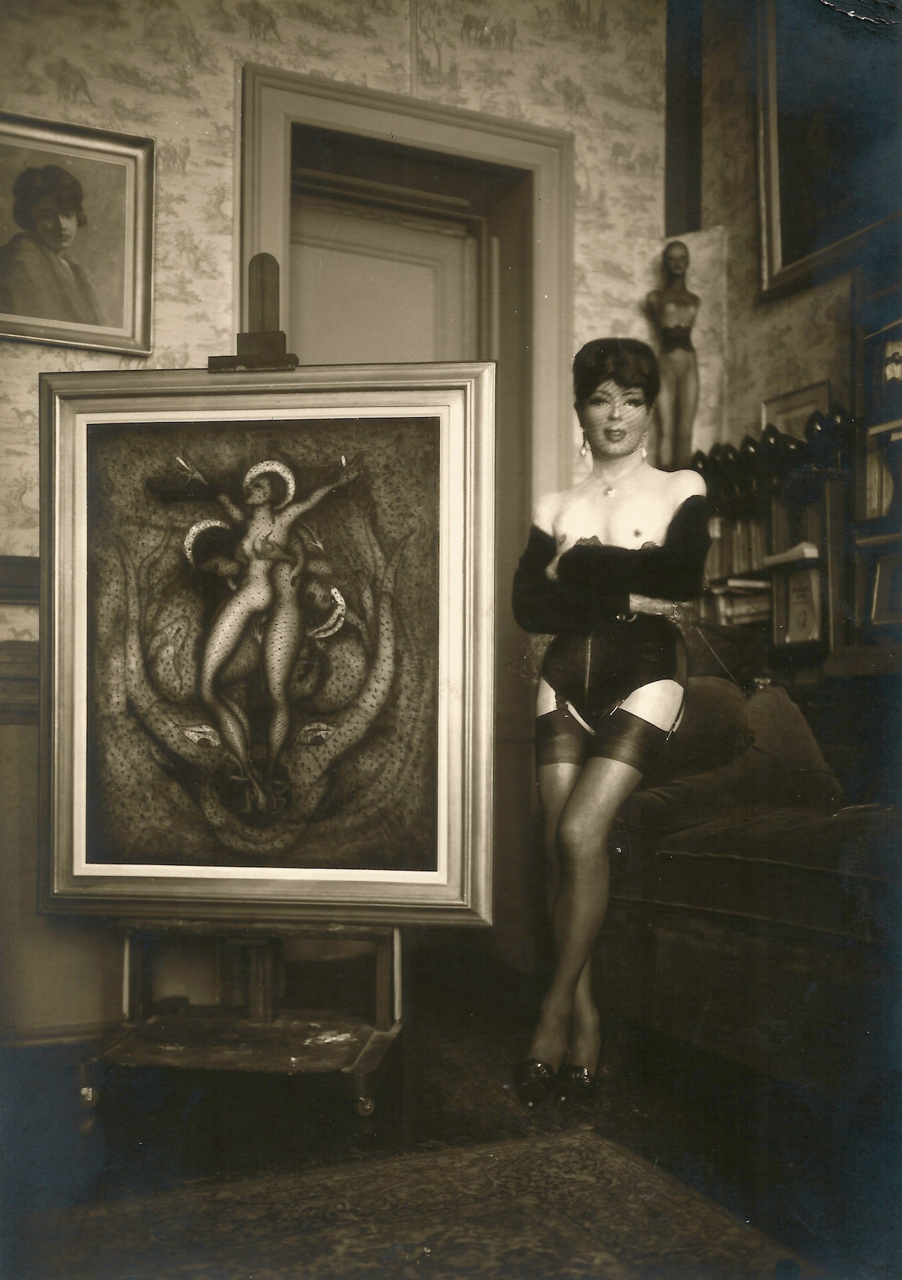 Pierre Molinier Photographie Originale Lœuvre Le Peintre Et Son Fétiche - 