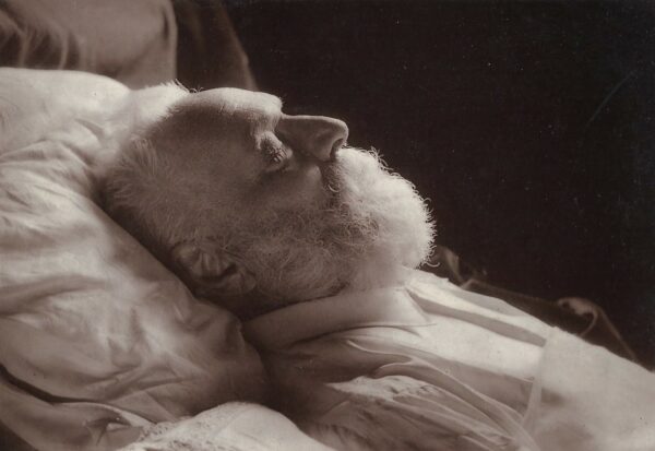Exceptional portrait of Victor Hugo on his deathbed, by Nadar.