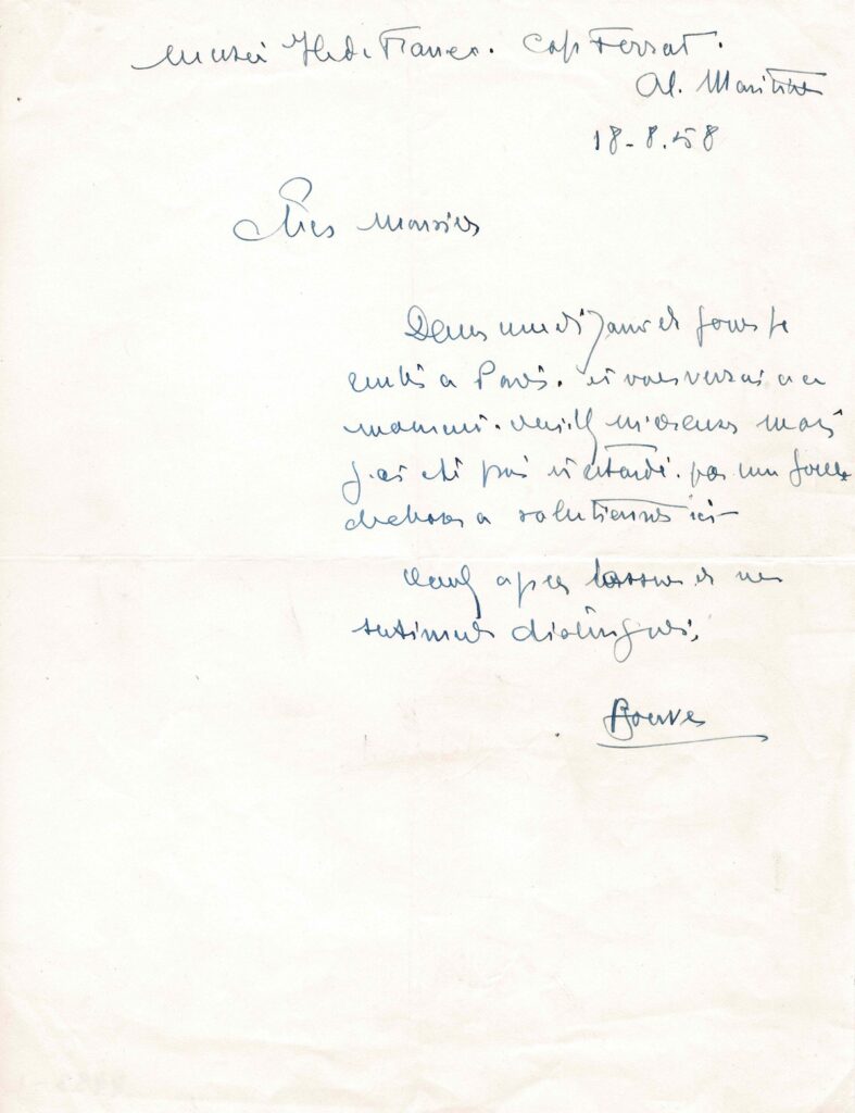 PIERRE JEAN JOUVE - LETTRE AUTOGRAPHE SIGNÉE REMERCIEMENTS