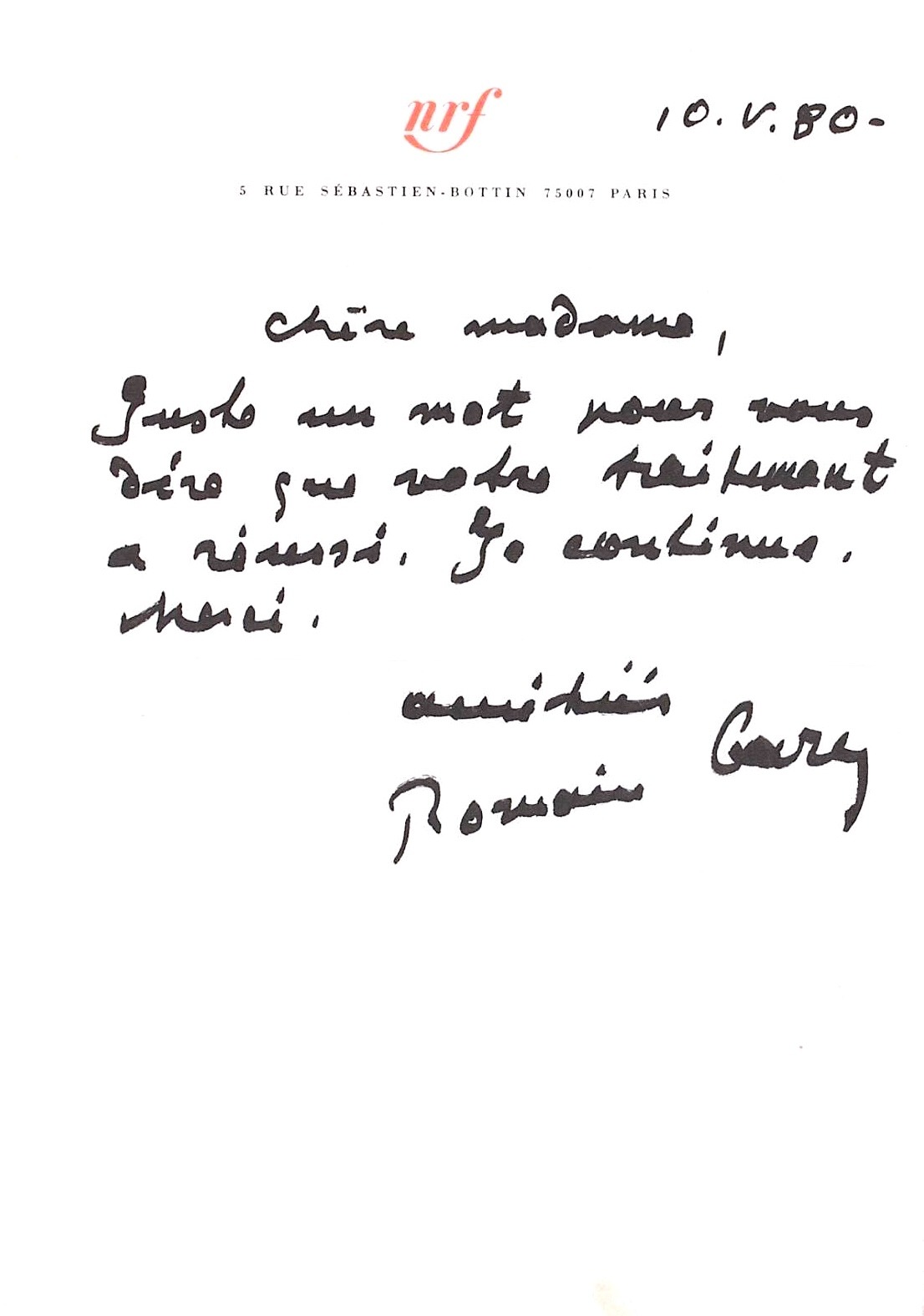 Paris. 1980. Romain GARY avance inexorablement vers le suicide.
