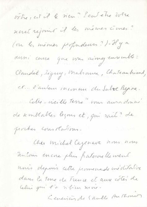 Deux lettres de Geneviève de GAULLE-ANTHONIOZ à propos du Général. – Image 2