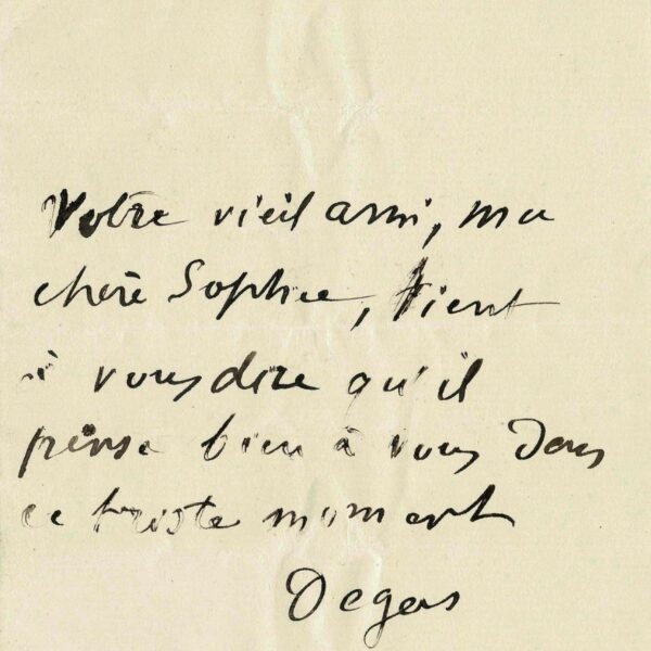 Edgar DEGAS, zärtlich und freundlich, sendet Gedanken.