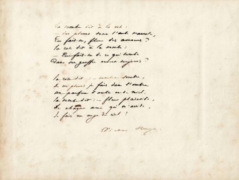 Un des plus célèbres poèmes de Victor HUGO : "La tombe dit à la rose".