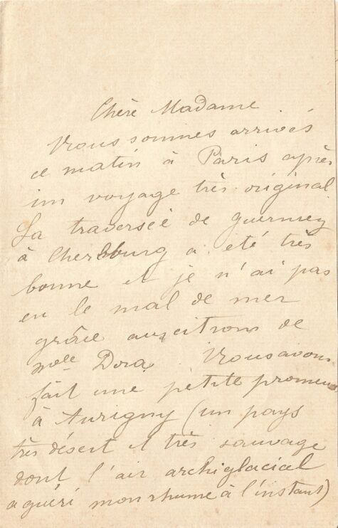 Camille CLAUDEL se réjouit de son marbre de La Petite Châtelaine.