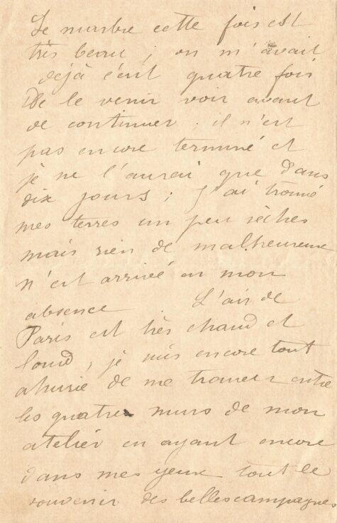 Camille CLAUDEL se réjouit de son marbre de La Petite Châtelaine. – Image 4