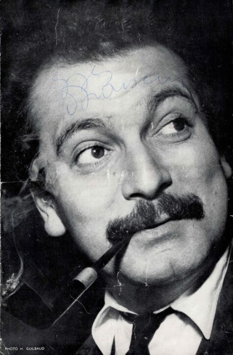 Georges BRASSENS - Rare plaquette signée par l'artiste. 1954.