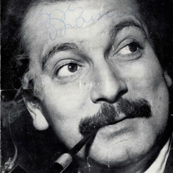 Georges BRASSENS - Rare plaquette signée par l'artiste. 1954.
