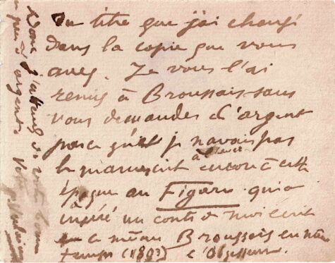 Paul VERLAINE quémande auprès de son éditeur Léon Vanier. 1894. – Image 2