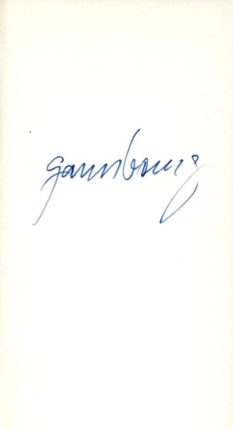 Serge GAINSBOURG - "Evguenie Sokolov" - Signature autographe.