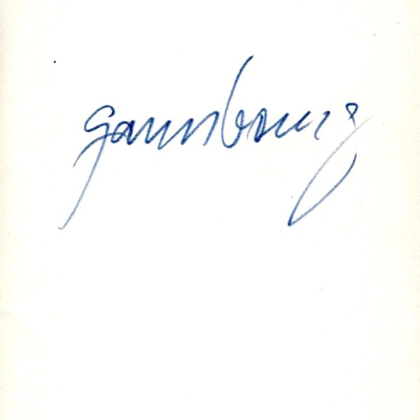 Serge GAINSBOURG - "Evguenie Sokolov" - Signature autographe.