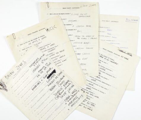 Les ROLLING STONES répondent au questionnaire de Proust. 1966.