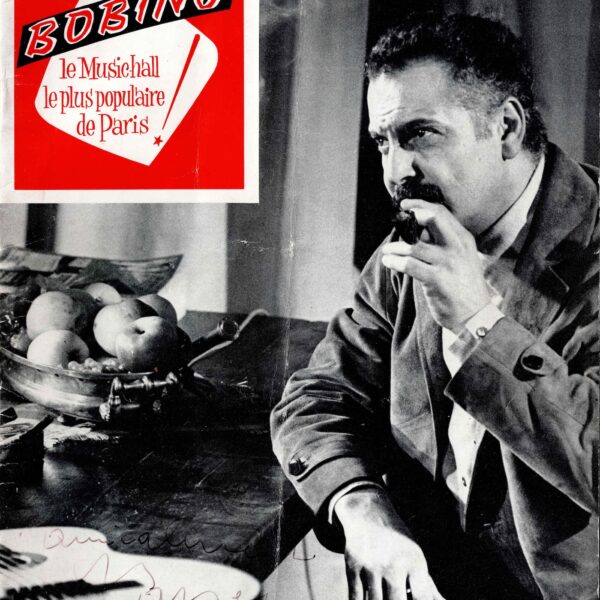 Programme Bobino doublement dédicacé par Georges BRASSENS.