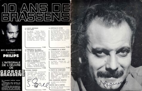 Les signatures de Georges BRASSENS et Jacques BREL réunies. 1964. – Image 3
