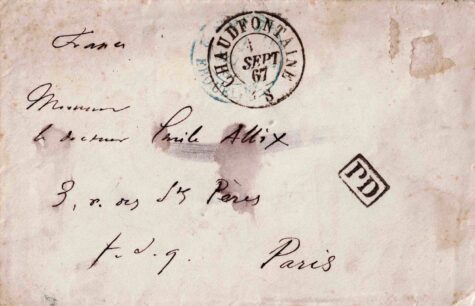 While traveling, Victor Hugo sends a grateful letter to Dr. Allix. 1867. – Image 3