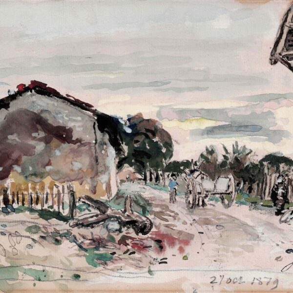 Johan Barthold JONGKIND - Deux aquarelles de La Côte-Saint-André.