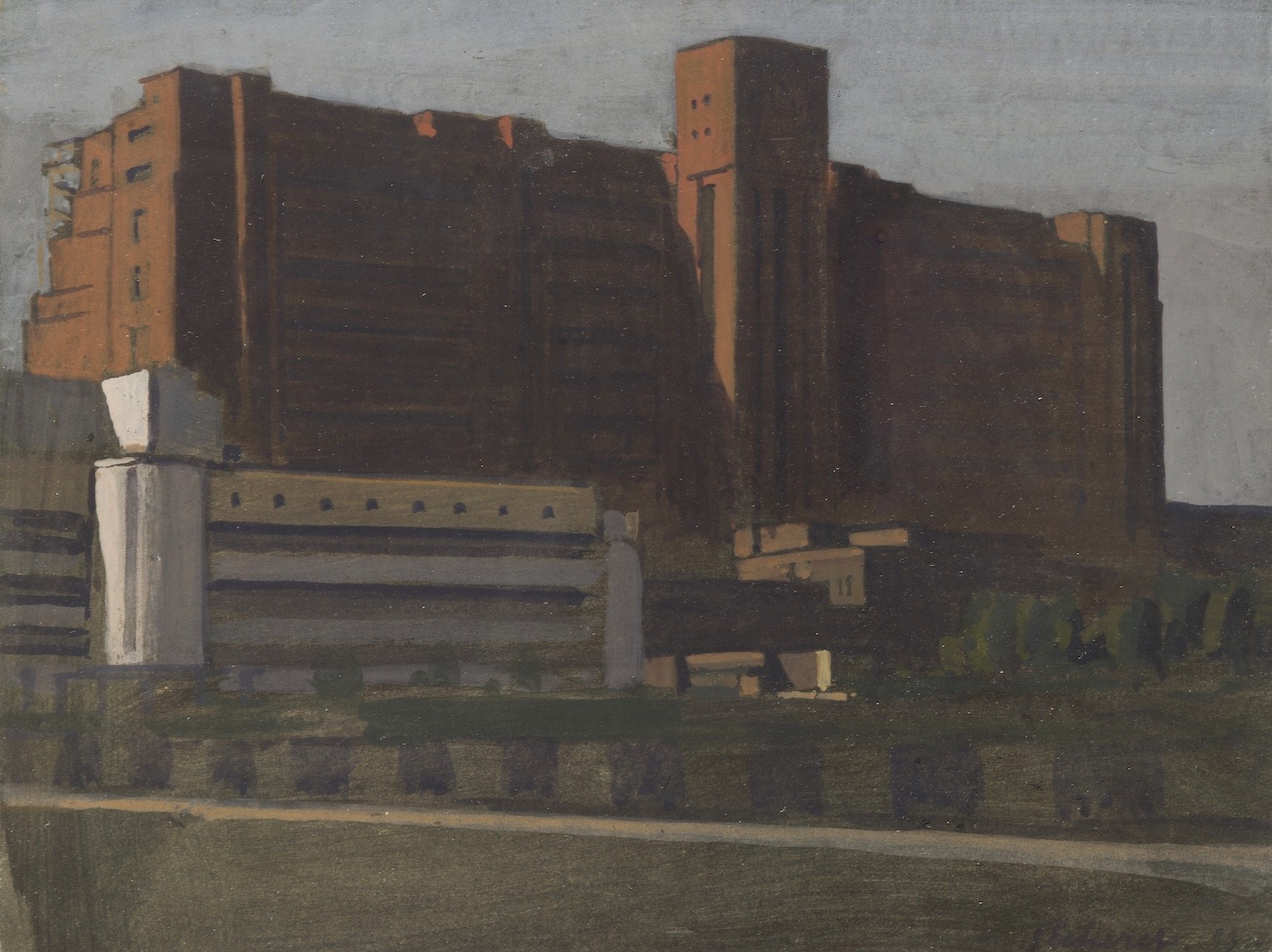 Jean-Baptiste SÉCHERET - Œuvre originale signée. Architecture urbaine.