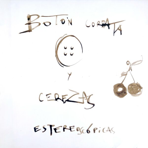 Les cerises stéréoscopiques de Salvador DALI. Dessin original. 1975.