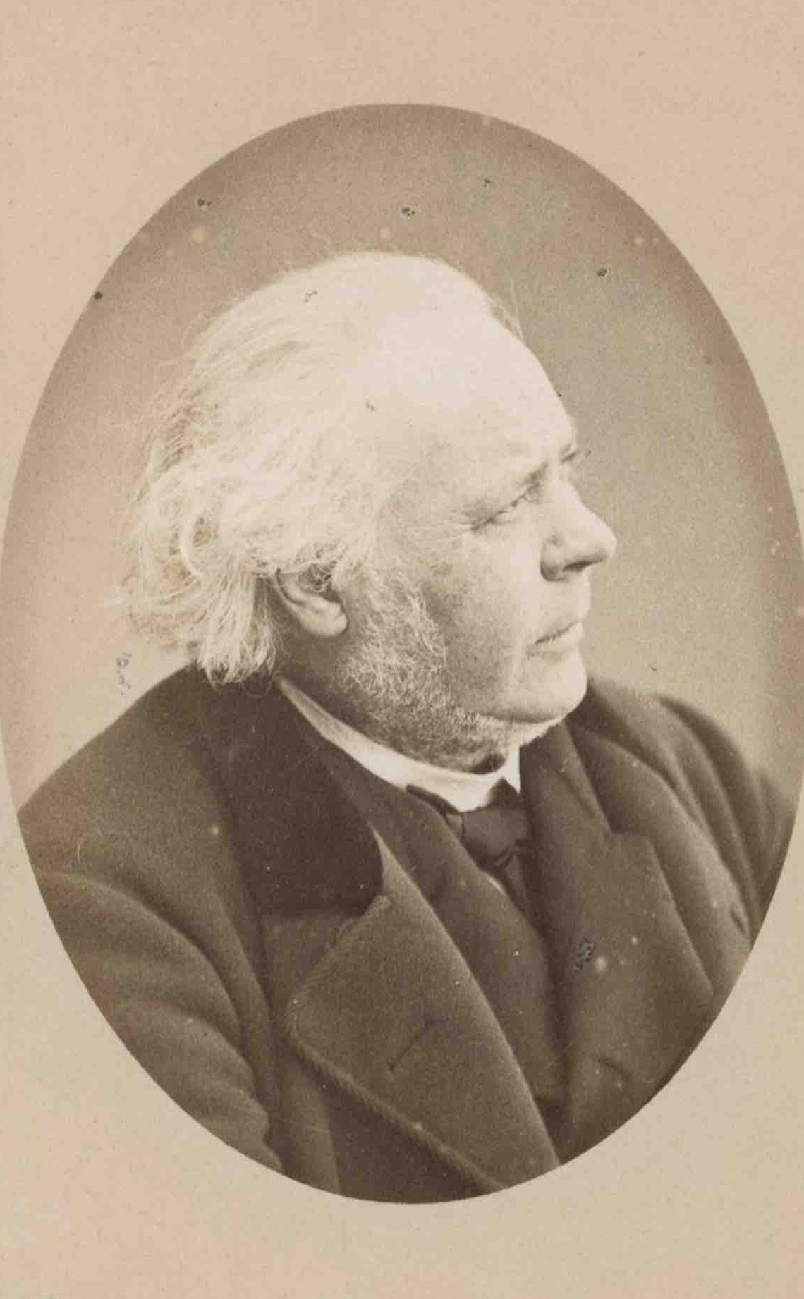 Rare photographic portrait of Honoré Daumier, by Jean Thierry, 1869.