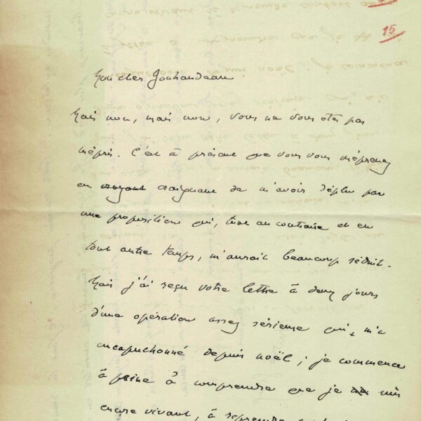 André GIDE et l'ambigüe proposition de Marcel JOUHANDEAU. 1927.