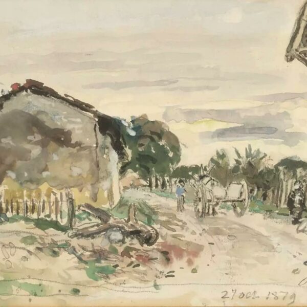 Johan Barthold JONGKIND - Deux aquarelles de La Côte-Saint-André.