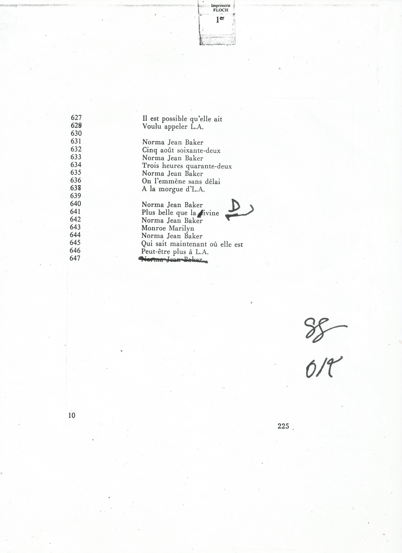 Serge GAINSBOURG corrige et signe sa chanson sur Marilyn MONROE. – Image 2