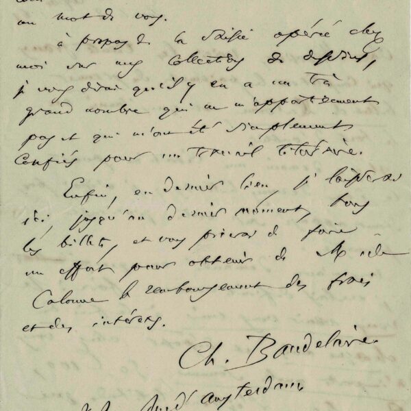 Charles Baudelaire&#39;s collection of drawings was seized. 1861.