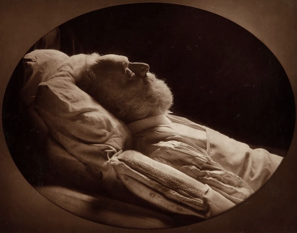 Victor HUGO sur son lit de mort par NADAR. 22 mai 1885.