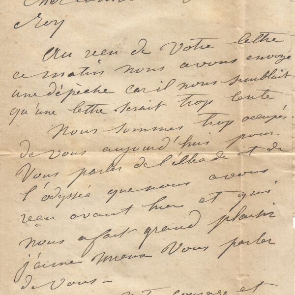 Louise MICHEL - Lettre autographe signée au camarade Alexandre Roy.  