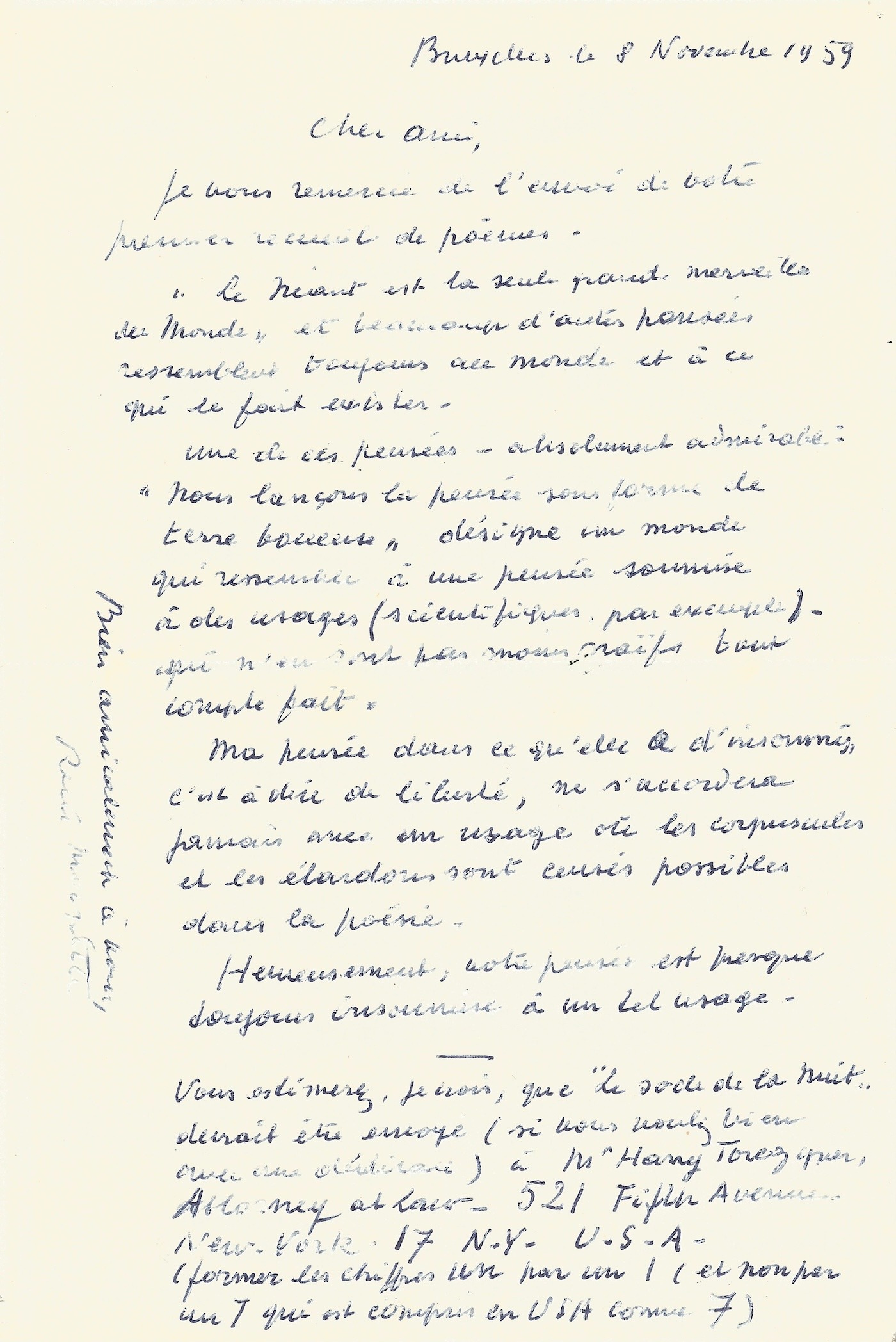 La pensée insoumise et libertaire de René MAGRITTE. 1959.