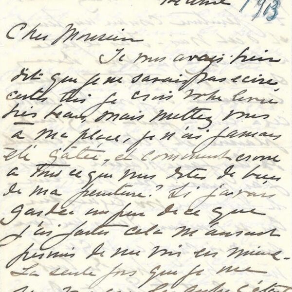 Mary CASSATT revient sur sa carrière et ses amis Renoir, Degas, et Pissarro.