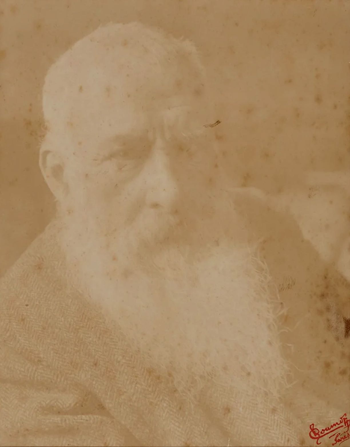 Claude MONET, chez lui à Giverny. Photo de Pierre Choumoff. Circa 1920.