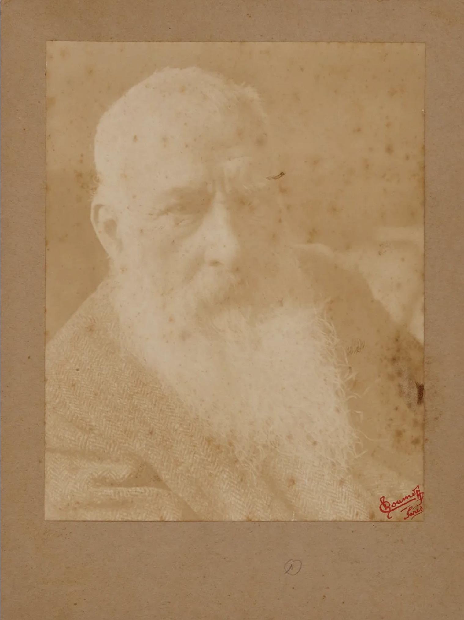 Claude Monet in seinem Haus in Giverny. Fotografie von Pierre Choumoff. Um 1920. – Bild 2