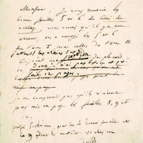 Honoré de BALZAC fait publier son "Curé de village". 1840.