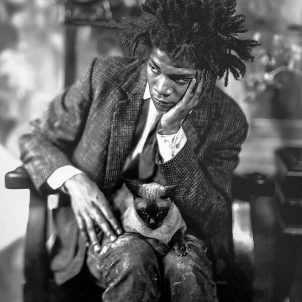 « Jean-Michel BASQUIAT et le chat »  Photographie par James Van Der Zee.
