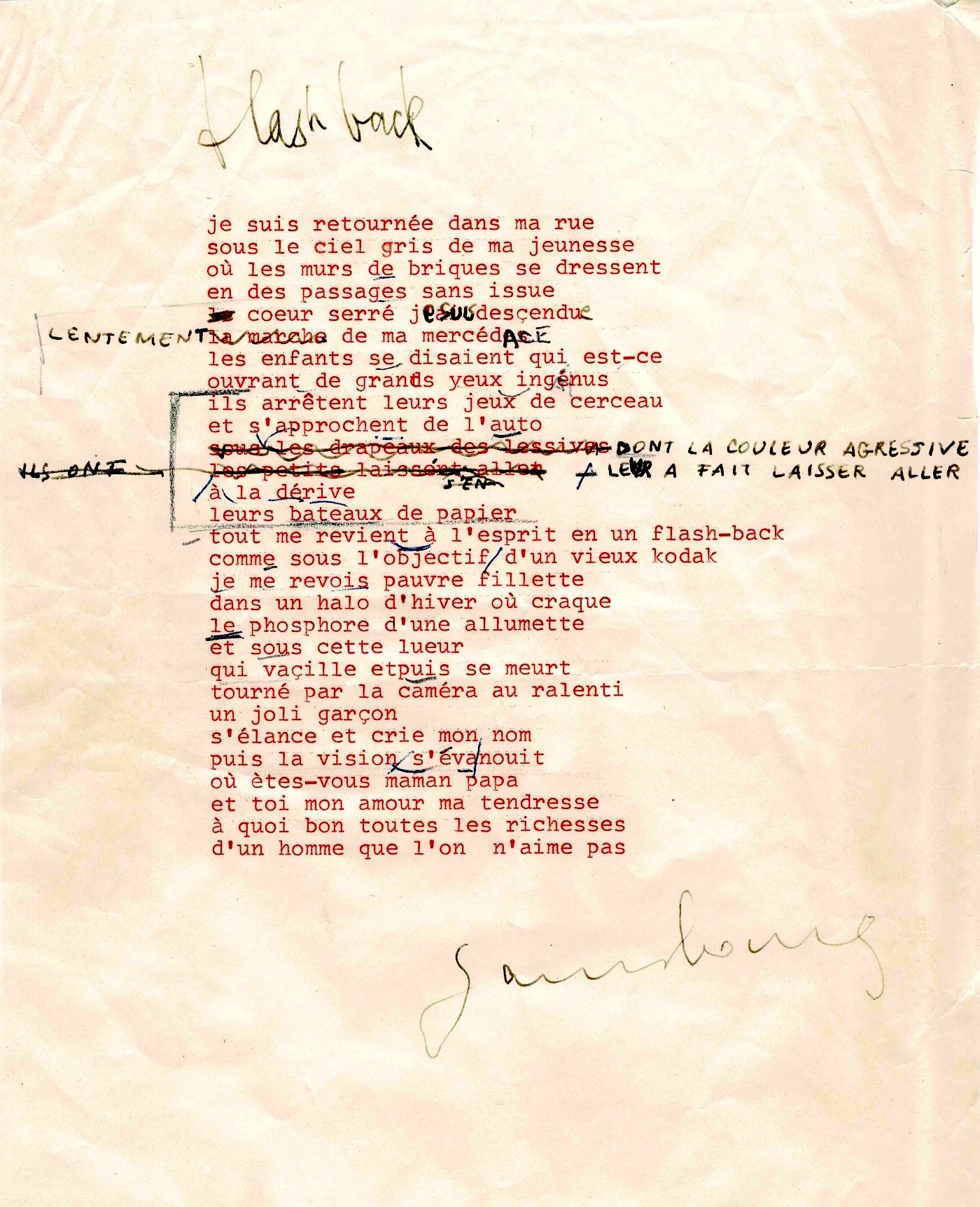 Serge GAINSBOURG - Sa chanson pour Petula Clark. "Flash-back".