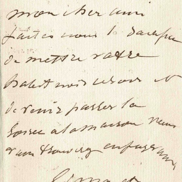 Édouard MANET lance une invitation à un cher ami.