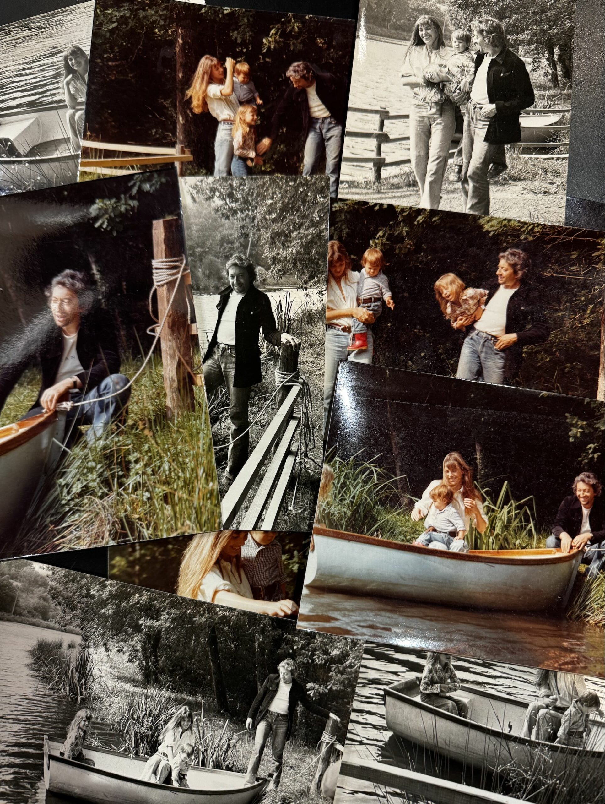 Serge GAINSBOURG & Jane BIRKIN - 12 clichés inédits avec dédicace. 1973.