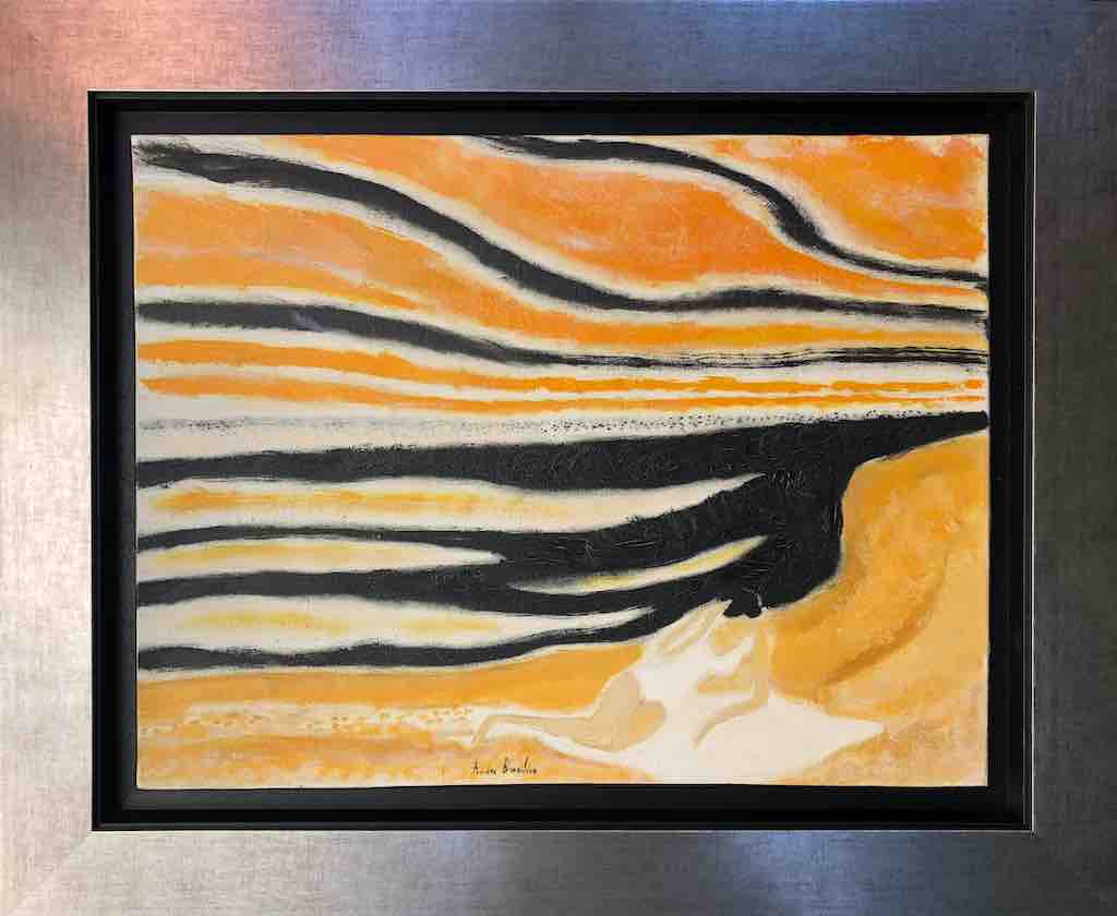 André BRASILIER - Oil on canvas, signed. "Evening on Oléron" - 1972. – Image 2