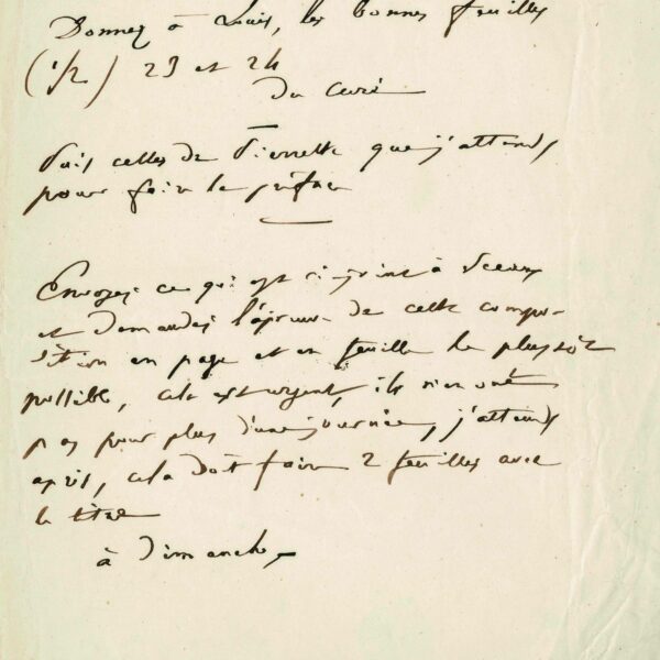 Honoré de BALZAC s’affaire aux publications de ses romans. 1840.