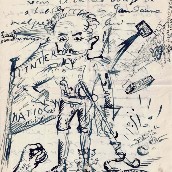 Magnífica carta ilustrada de Émile-Othon FRIESZ, desde Cap-Brun. 1922.