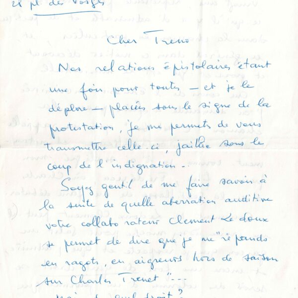 Francis BLANCHE, cabotin, se déchaîne contre le Canard enchaîné.