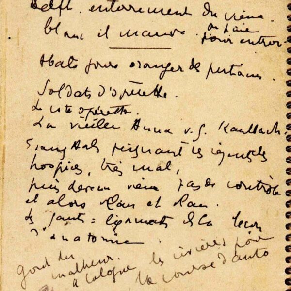 René CREVEL träumt von Paul ÉLUARD im Sanatorium Davos. Notizbuch mit 60 Seiten.