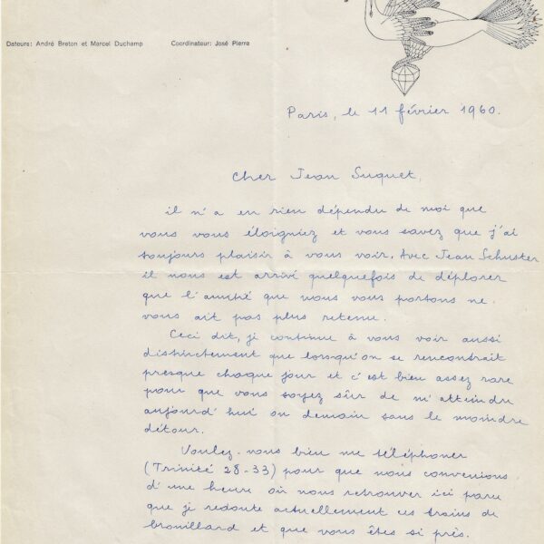 André Breton möchte Jean Suquet näherkommen. EROS. 1960.