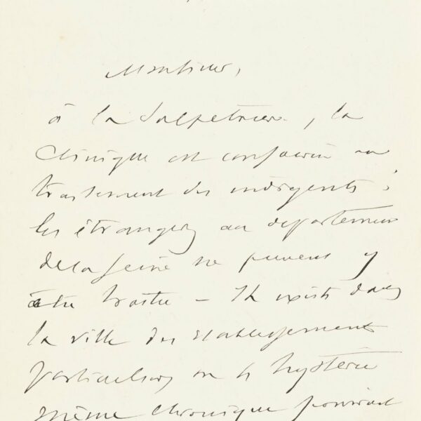 Jean-Martin CHARCOT évoque le traitement de l'hystérie à la Salpêtrière.