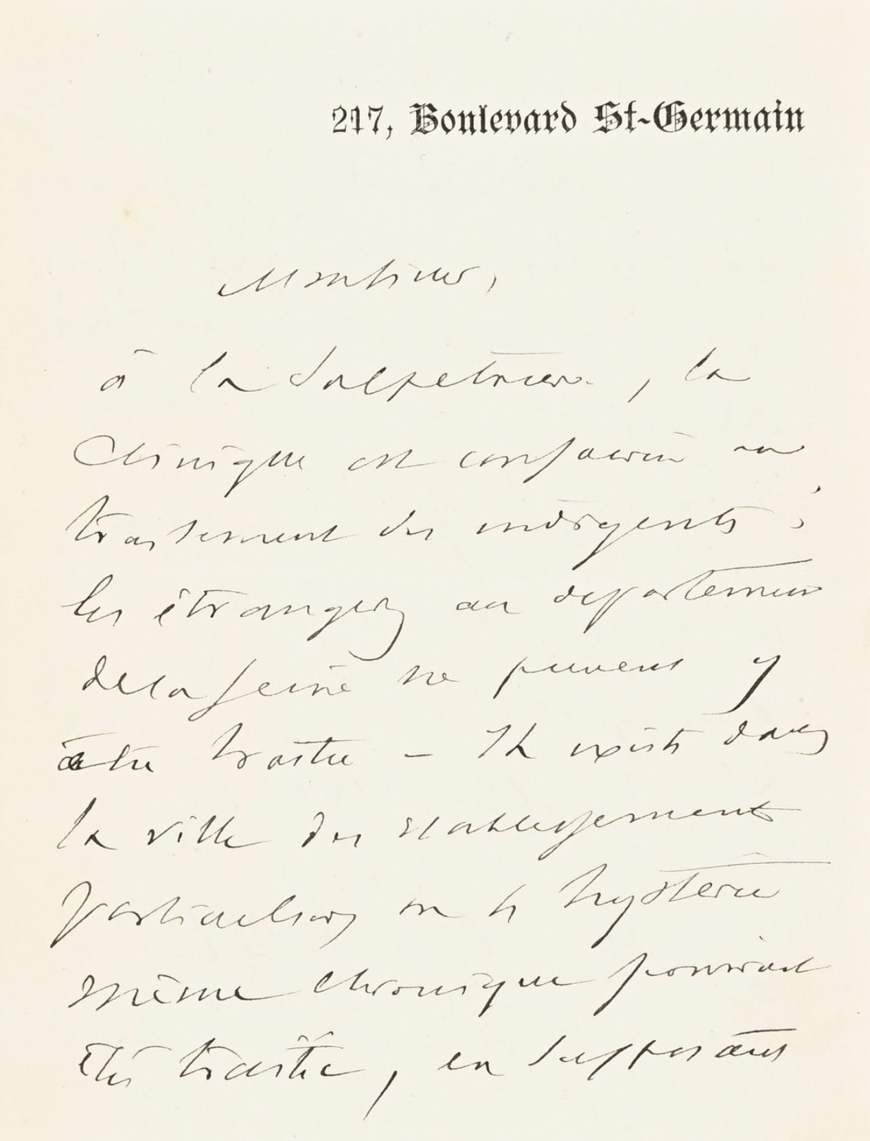 Jean-Martin CHARCOT discusses the treatment of hysteria at the Salpêtrière.