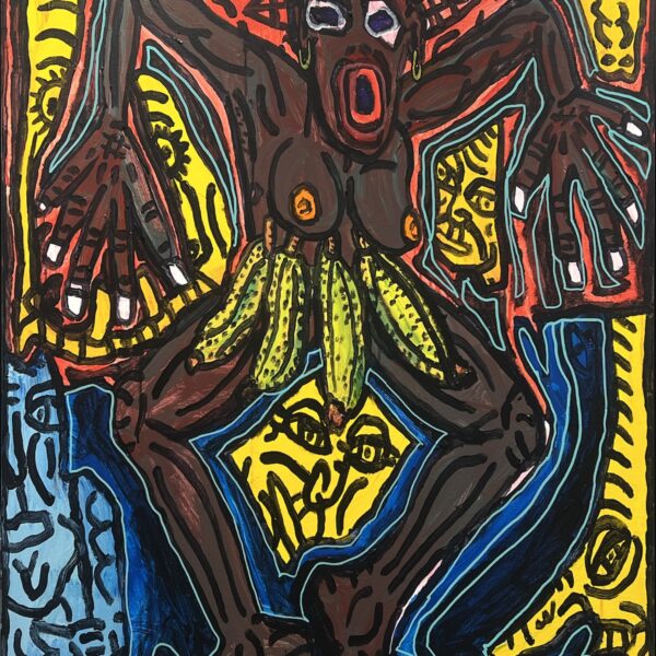 Robert COMBAS - Triptych in homage to Josephine Baker. "Black Venus".