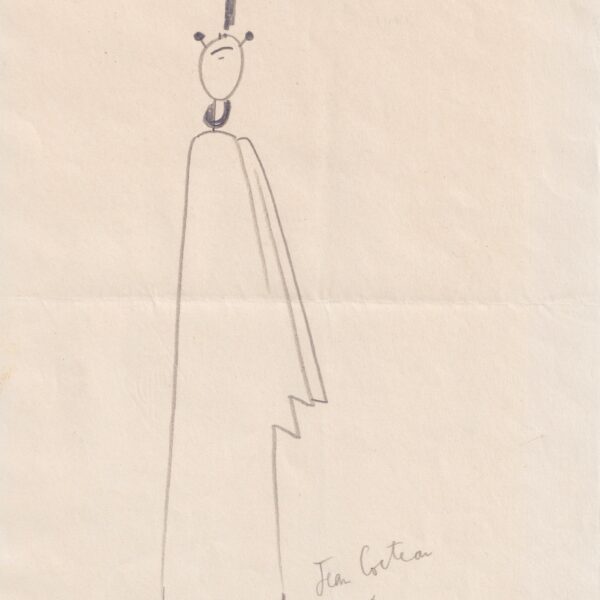 Jean Cocteau - Original signed drawing - The Hanging of Jocasta.