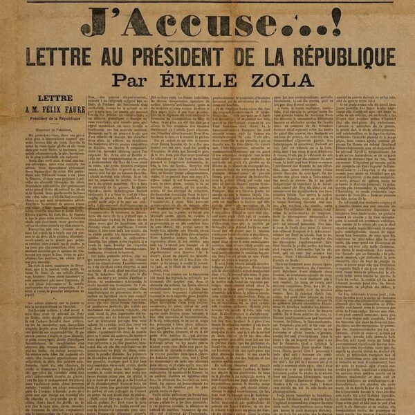 [DREYFUS AFFAIR] - Émile ZOLA - Original edition of "L'Aurore". 1898