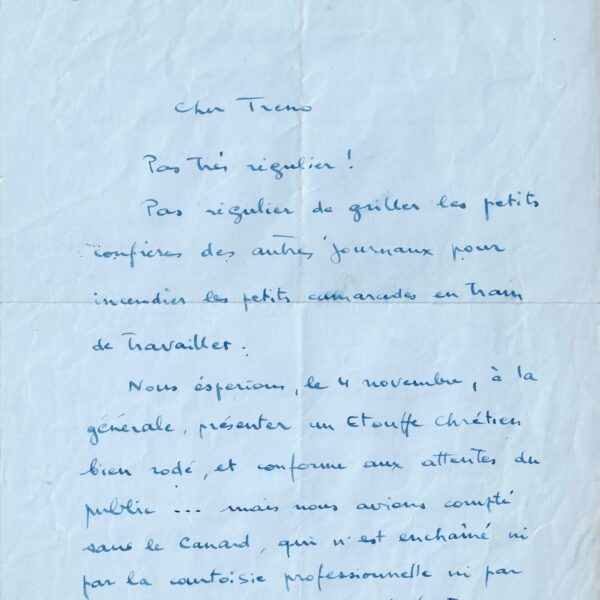 Francis BLANCHE fustige, avec esprit et fermeté, le Canard enchaîné. 1960.